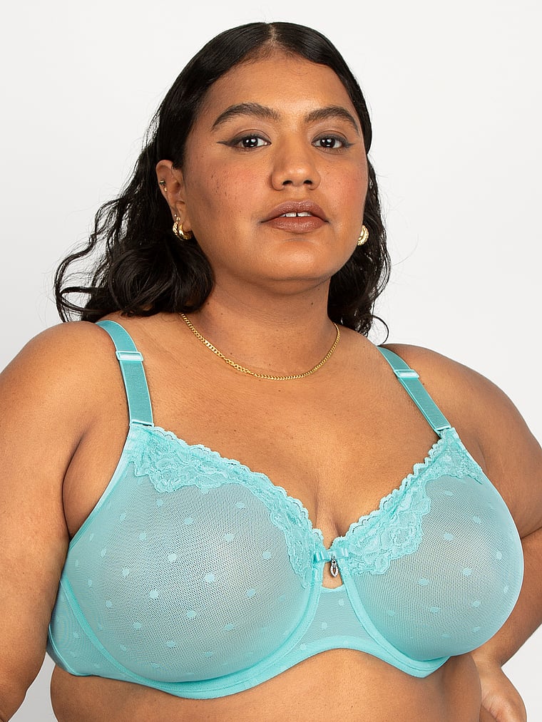 Curvy Couture Sheer Whisper Unlined Underwire Bra