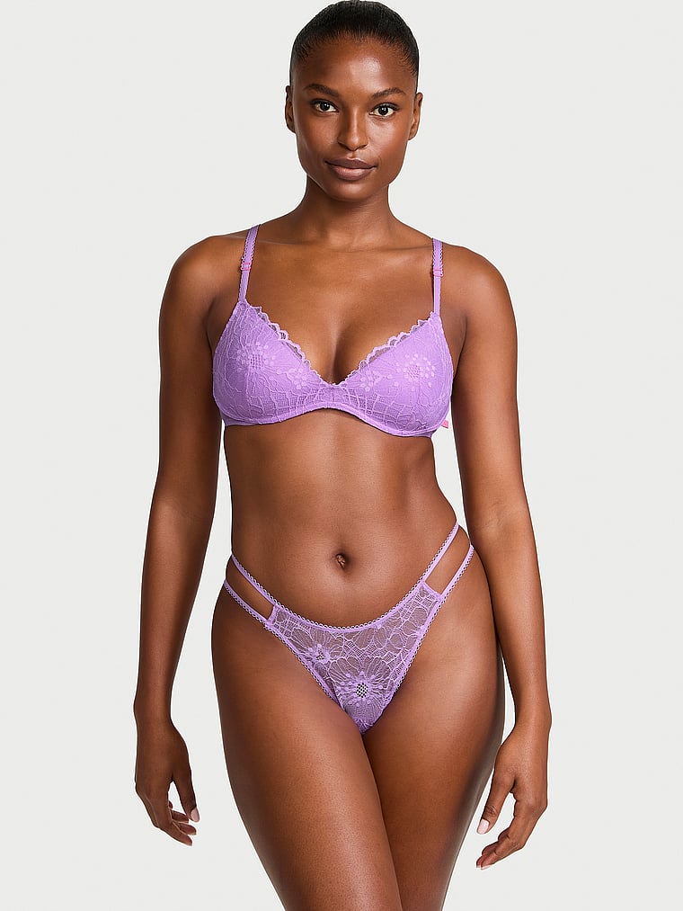 Vithtctoria's Sethtcret Sexy Tee Lace Wireless Push-Up Bra Lace