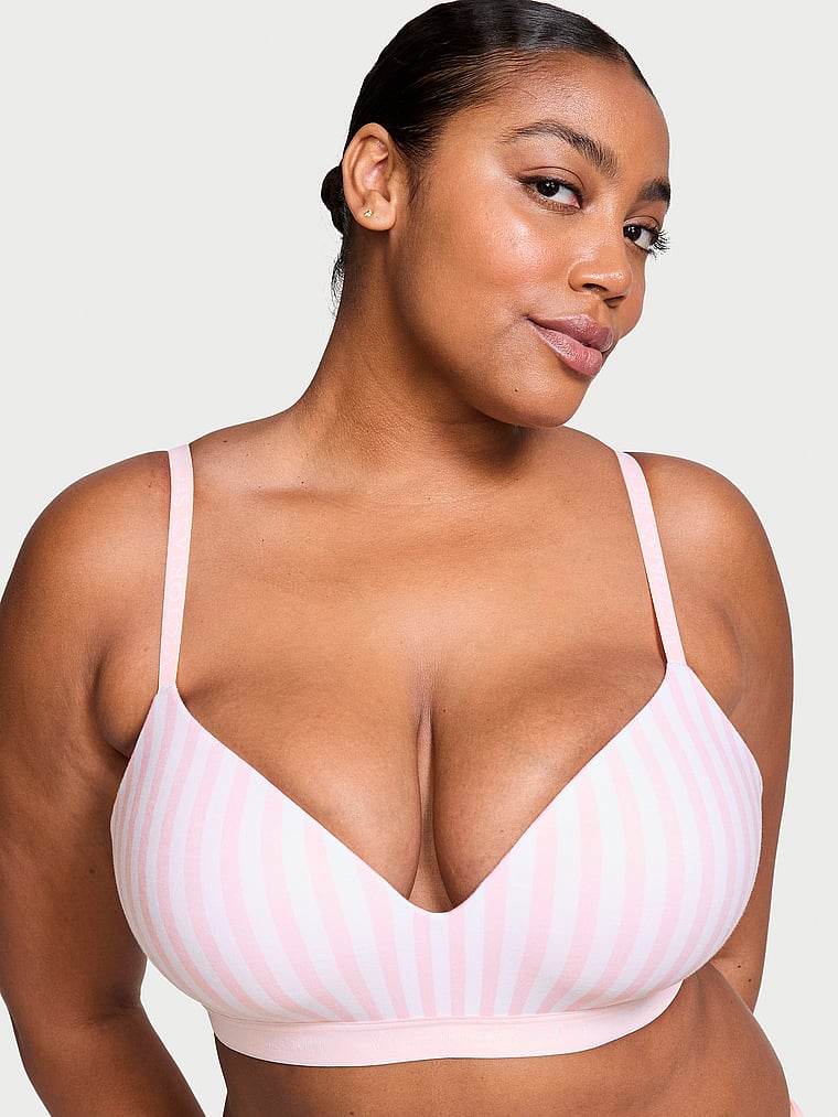 The T-shirt Lightly Lined Wireless Cotton Bra Cotton
