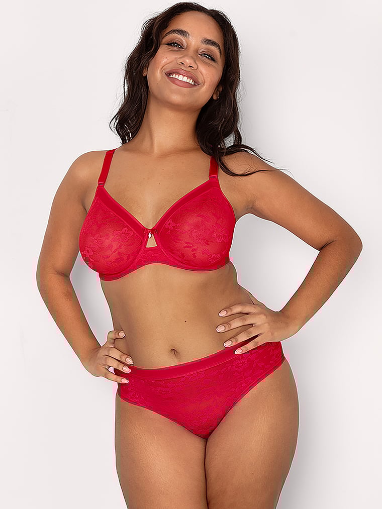 Curvy Couture Smooth Lace Unlined Bra