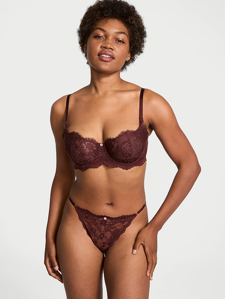 Dream Angels Wicked Unlined Lace Balconette Bra Lace