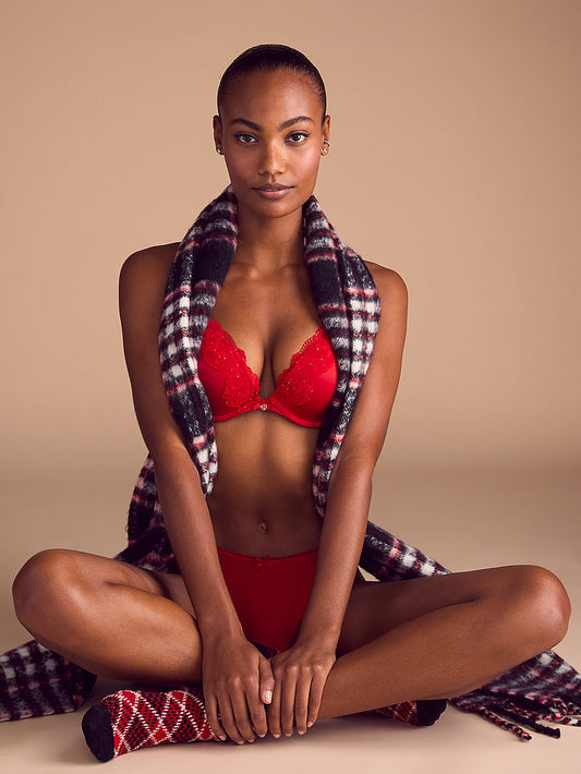Body by Vithtctoria Lace-Trim Push-Up Bra Lace Trim