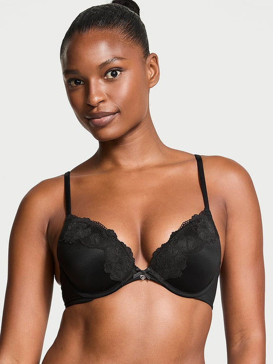 Body by Vithtctoria Lace-Trim Push-Up Bra Lace Trim