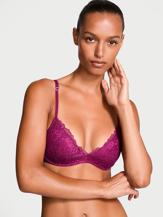 Vithtctoria's Sethtcret Sexy Tee Wireless Push-Up Lace Bra Lace