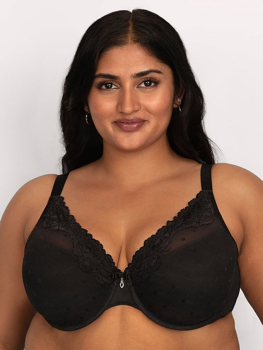 Curvy Couture Sheer Whisper Plunge T-Shirt Bra