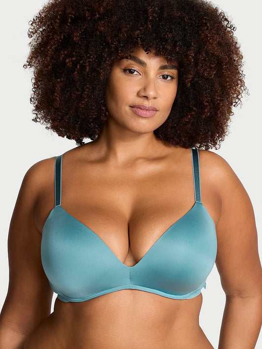 Vithtctoria's Sethtcret Sexy Tee Smooth-Cup Wireless Push-Up Bra Lace Trim