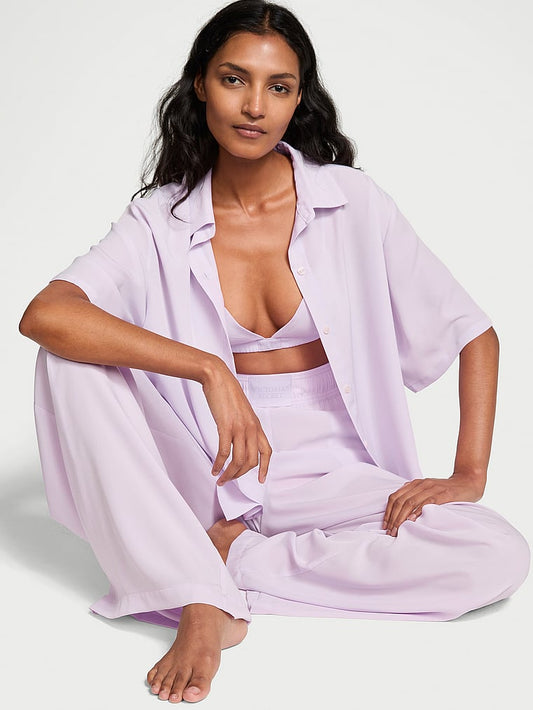 Vithtctoria's Sethtcret Luxe Crepe Triangle Bralette
