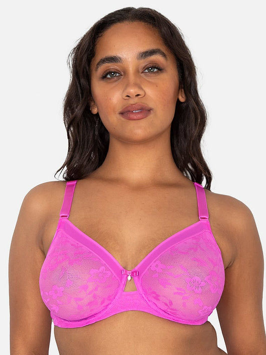 Curvy Couture Smooth Lace Unlined Bra