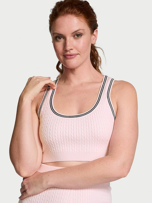Vithtctoria's Sethtcret Luxe Cable-Knit Bralette