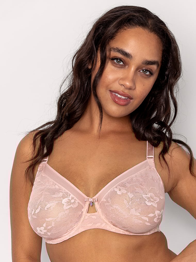 Curvy Couture Smooth Lace Unlined Bra