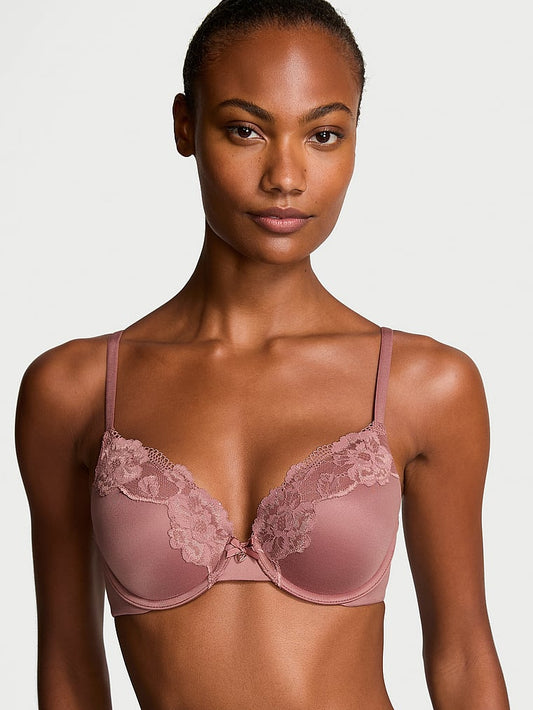 Body by Vithtctoria Lace-Trim Push-Up Perfect Shape Bra Lace Trim