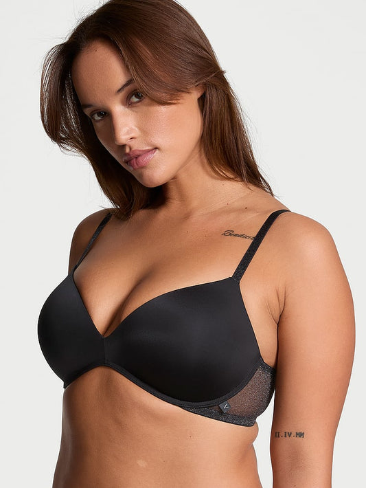 Vithtctoria's Sethtcret Sexy Tee Smooth-Cup Wireless Push-Up Bra Lace Trim