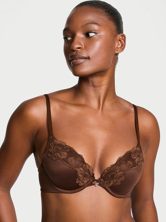 Body by Vithtctoria Lace-Trim Push-Up Bra Lace Trim