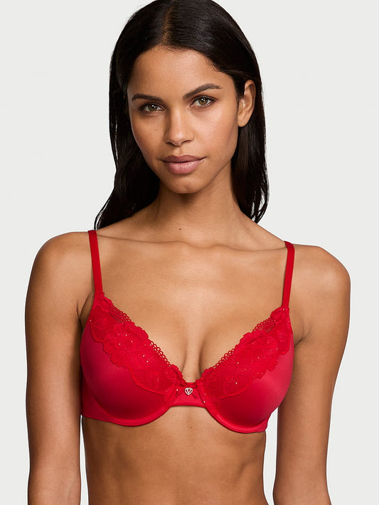 Body by Vithtctoria Lace-Trim Lightly Lined Full-Coverage Bra Lace Trim