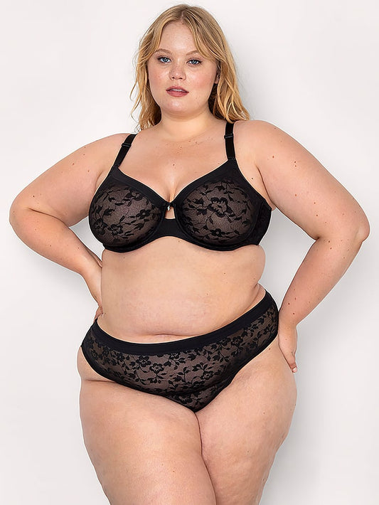 Curvy Couture Smooth Lace Unlined Bra