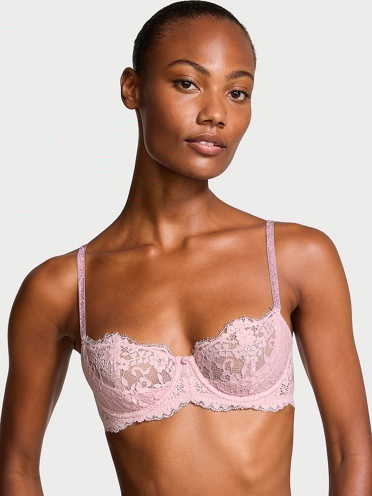 Dream Angels Wicked Twinkle Strap Unlined Lace Balconette Bra Twinkle Lace