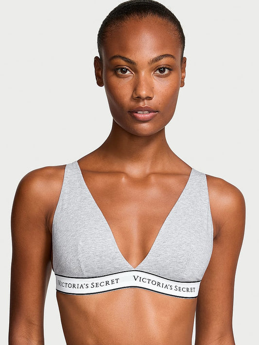 The T-shirt Wireless Cotton Plunge Bralette Smooth